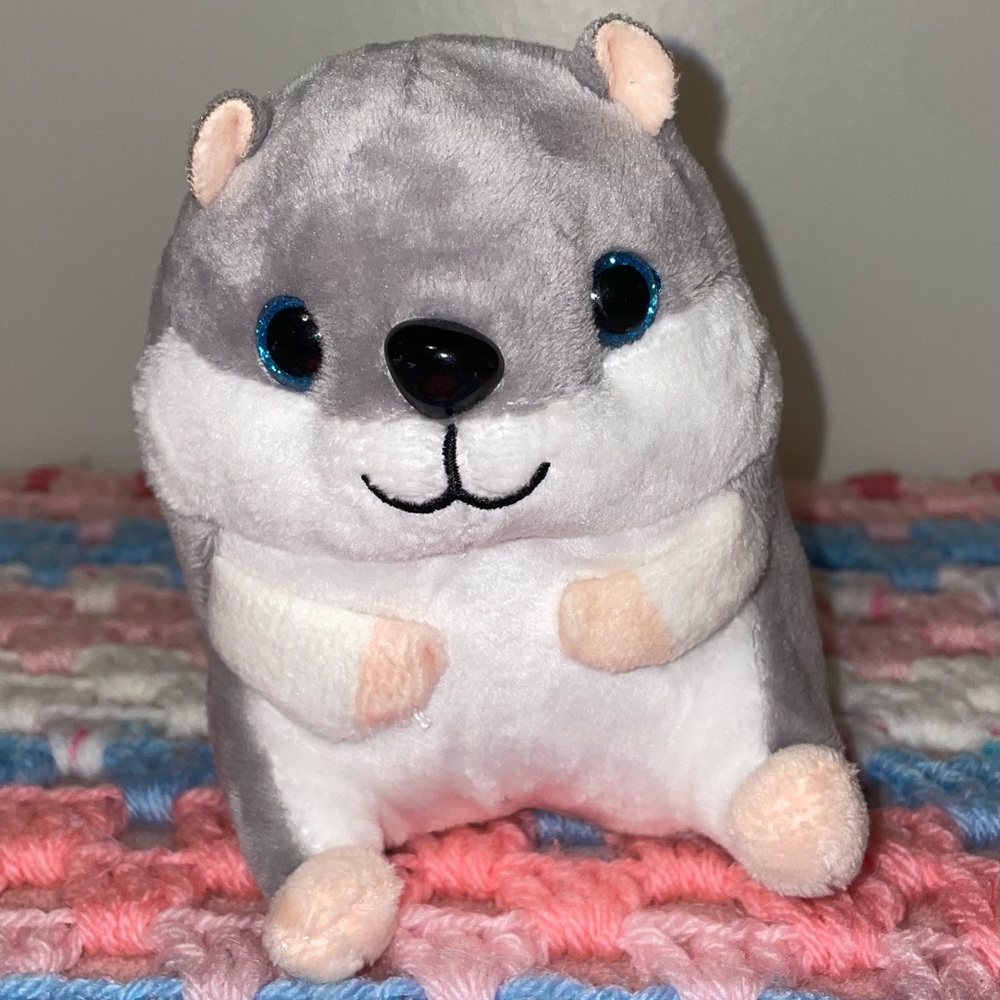 *3/$18* Nanco Belly Buddies Grey Hamster Plushie